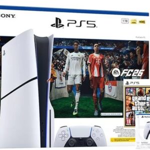 Playstation 5 Slim Disc Version 1TB + EA SPORTS FC26 + GTA5 + Extra Controller